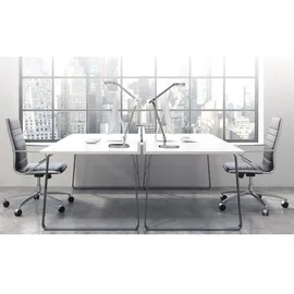 Unilux Senza 2 LED Schreibtischlampe dimmbar, silbergrau