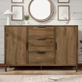 stilvora Kommode 120 x 76 x 40 cm Dunkle Eiche / Braun