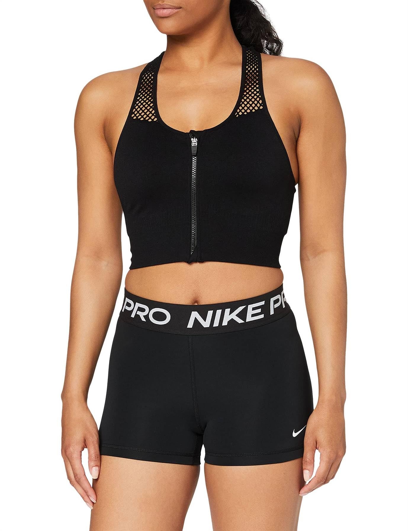 Nike Damen W Np 365 3" Shorts, Black/White, L EU