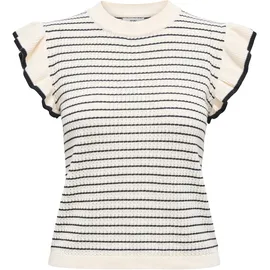 Jdy JDYCARICE S/L Frill Pullover KNT Noos Weiß L