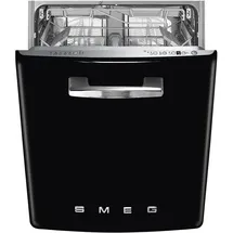 Smeg STFABBL3 Retro-Geschirrspüler (unterbaufähig, 600 mm breit, Schwarz)