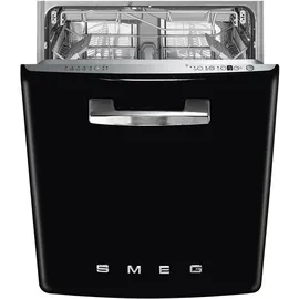 Smeg STFABBL3 Retro-Geschirrspüler (unterbaufähig, 600 mm breit, Schwarz)