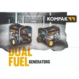 Kompak - Dual Fuel Gas Benzin 3300 Watt Stromaggregat 230V