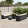 vidaXL Garten-Sofa-Set mit Kissen 11 pcs Schwarz Poly Rattan - Schwarz