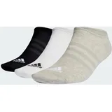 adidas Thin and Light No-Show Socken, 3 Paar Medium Grey Heather / White / Black 34-36