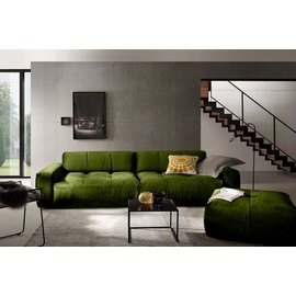 KAWOLA Big Sofa PALACE 3-Sitzer mit Sitztiefenverstellung Velvet green