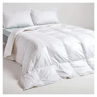 Daunendecke 135x200 cm, Ganzjahresdecke mit 300 g/m2 Füllung, warme Bettdecke aus feinen Entendaunen und Federn, Wärmeklasse 3-4, Standard 100 - Weiß