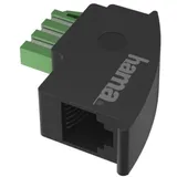 Hama Telefon (analog) Adapter [1x TAE-U-Stecker - 1x RJ12-Buchse] Schwarz