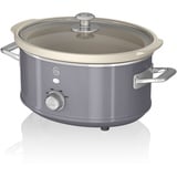 Swan Retro Slow Cooker 3,5L Antihaft-Keramisches PFOA- und PTFE-freies, Vintage 200W