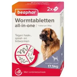 Beaphar Entwurmungsmittel All-in-One (17,5 - 70 kg) Hund 4 Tabletten