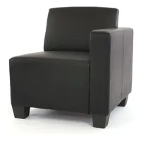 Modular Sofa Lyon, Seitenteil rechts, Kunstleder schwarz