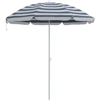 VidaXL Strandschirm mit Aluminiummast Blau & Weiß 240 cm