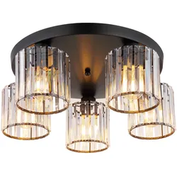 GLOBO LIGHTING Deckenleuchte "JORDANA", schwarz, Lampen, Deckenlampe/Kristalle/Acryl/Wohnzimmer/Essbereich