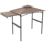 Costway Grillpavillon 3,18 x 1,53 x 2,5 m Braun