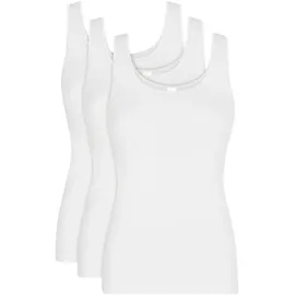 NINA VON C. Achselhemd "Daily" (3er Pack) basic, weich, bequem, eng, Rundhalsausschnitt, breite Träger weiß 48