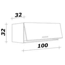 Flex-Well Hängeschrank Lucca 100 x 32 x 32 cm Weiß