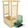 holz4home Pflanzkasten mit Dach 58 x 103 x 34 cm Natur