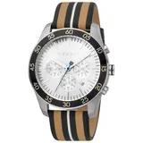 Esprit ES1G204L0015 Jordan Beige Silver Herrenuhr Leder Chrono Datum