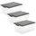 Rotho Aufbewahrungsbox Compact 57,5 x 40,0 x 25,0 cm 3-tlg. grau/transparent