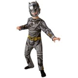 Rubie ́s Kostüm Batman Dawn of Justice Kostüm für Kinder, Einfaches Batman-Kostüm im 'Dawn of Justice'-Look grau 140