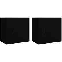 vidaXL Hängenachtschrank 2 Stk. 50 x 30 x 47 cm Schwarz