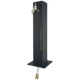 Doktorvolt Wassersäule Gartenpfosten mit Wasserhahn anthrazit