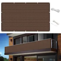 Balkon Sichtschutz Wetterfest 110 x 250 cm Sonnenschutz Atmungsaktivität Balkon Sichtschutz Balkonabdeckung Windschutz Folie für Räume Wie Balkon, Schlafzimmer, braun