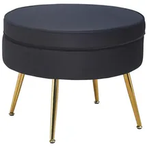 SalesFever Clam rund schwarz/gold