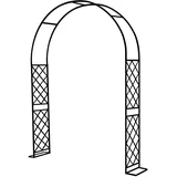 Rosenbogen für Kletterpflanzen, wetterfest, für den Außenbereich, 2,8 x 2,50 m, Schwarz