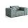 Fun Möbel Sessel Chantal Opera Velvet 121 x 78 x 96 cm Grün mit Zierkissen