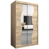 abiks möbel Schwebetürenschrank MADRYT 120 x 200 x 62 cm Eiche