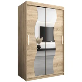 abiks möbel Schwebetürenschrank MADRYT 120 x 200 x 62 cm Eiche