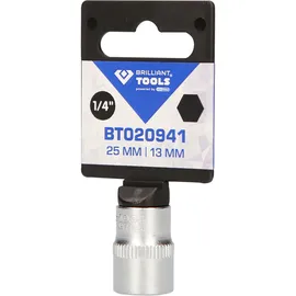 BRILLIANT TOOLS 1/4" Sechskant-Stecknuss 13 mm