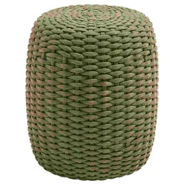 jan kurtz Hocker Moon aus robustem Kunststoff, modern, olive, Ø 40 cm, pflegeleicht und wetterfest