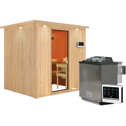 Karibu Sauna Sodin 9kWBio Ofen Steuergerät Inkl.Dachkranz