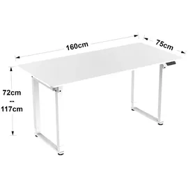pro.tec Schreibtisch Kirkkonummi Weiß