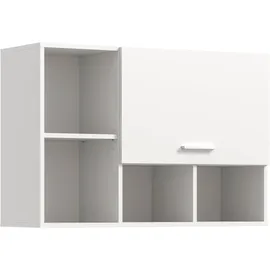 WELLTIME Hängeschrank WELLTIME "FALAS, Breite 95cm, 1 Klappe, 5 Fächer", weiß (weiß nb), B:95cm H:64cm T:34cm, Holzwerkstoff, Schränke, Hängeschrank, Schrank, Wandschrank, Badschrank, Wäscheschrank
