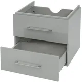 Mendler Premium Waschbeckenunterschrank HWC-D16, Waschtischunterschrank Waschtisch Badmöbel, hochglanz 60cm ~ grau