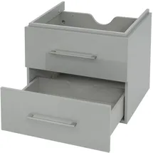 Mendler Premium Waschbeckenunterschrank HWC-D16, Waschtischunterschrank Waschtisch Badmöbel, hochglanz 60cm ~ grau