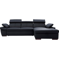 exxpo - sofa fashion Ecksofa »Salerno, L-Form«, schwarz