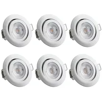 Monzana Einbauleuchte Krog 6er-Set Weiß