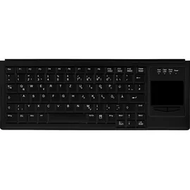 Cherry Active Key kompakte Tastatur mit Touchpad, schwarz, PS/2, DE (AK-4400-GP-B/GE)