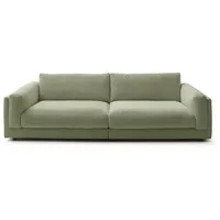 KAWOLA Big-Sofa RAINA, Cord oder Leder verschiedene Farben grün