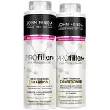 JOHN FRIEDA PROfiller+ Shampoo/Conditioner Vorteils-Set - Inhalt: 1x Shampoo 500ml & 1x Conditioner 500ml - Für feines Haar