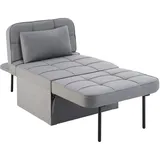 Tectake tectake® Schlafhocker 4 in 1 als Hocker, Sessel, Lounger oder Bett Belastbarkeit 150 kg
