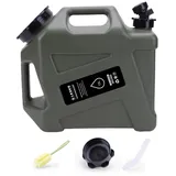 KOBONA 12L Wasserkanister mit Hahn Und Verlängerung Wasserleitung,Camping Wasserkanister Kanister Trinkwasserkanister Tragbar BPA-frei Wasserbehälter Wassertank for Outdoor Reise Wandern - 12.20 * 6.50 * 13.78 in