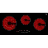 K&H 3 Zonen 75cm Glaskeramikkochfeld Elektro Autark Starkstrom-Kein Stecker Eingebaut NC-5404