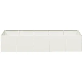 vidaXL Pflanzgefäß 200 x 80 x 40 cm Weiß