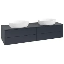 Villeroy & Boch Antao Waschtisch-Unterschrank K28010HG 160x36x50cm, Waschbeckenplattenfarbe Lack, midnight blue matt lacquer