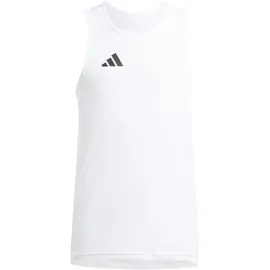 adidas Jungen Lauftop J Team Singlet Kids Shirt, white/black